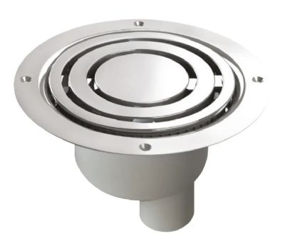 IMPEY LEVEL-DEC/AQUA-DEC EASY FIT GREY VINYL FLOOR GULLY with VERTICAL OUTLET, UTVG01/V